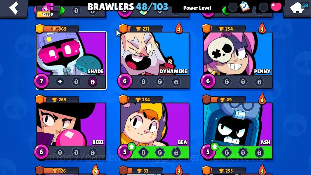 Brawl Stars Accounts 15559 Trophy|48 Brawlers 7Max|Full Buffies Shelly| image 9