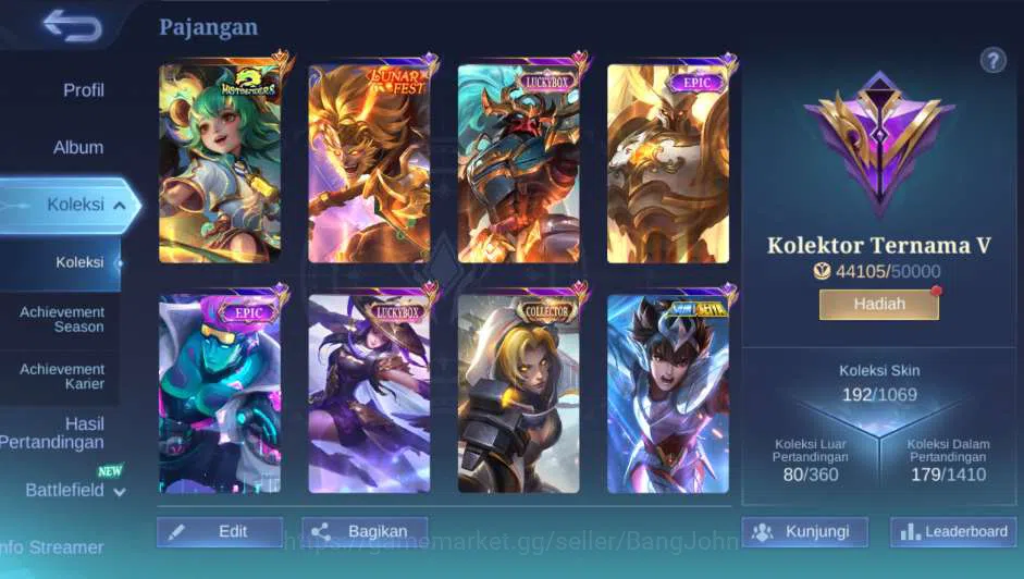 Mobile Legends: Bang Bang Accounts Others Hero 114 | 197 | Mistbenders Nana, Luckybox Fanny+Alpha, SainSaiya Silver Badang 2