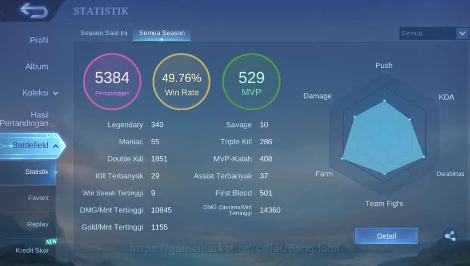 Mobile Legends: Bang Bang Accounts Others Hero 114 | 197 | Mistbenders Nana, Luckybox Fanny+Alpha, SainSaiya Silver Badang 3