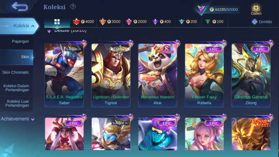 Mobile Legends: Bang Bang Accounts Others Hero 114 | 197 | Mistbenders Nana, Luckybox Fanny+Alpha, SainSaiya Silver Badang 9