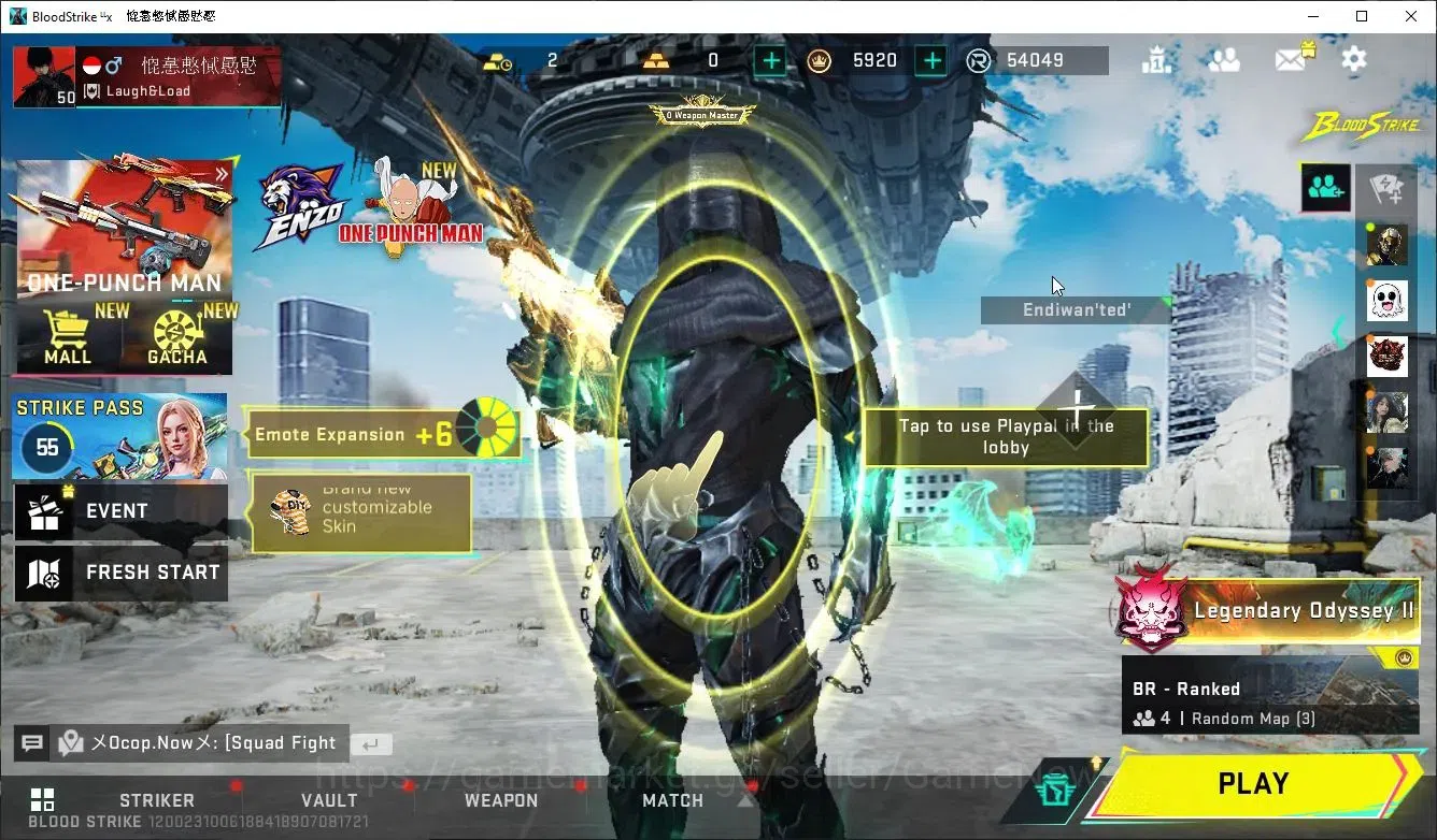 Blood Strike Accounts Collab Skin ASIA|ETERNAL Kraken,DeAgle+Collab Enzo,TR MCX,FN2K,Takemichi,7DS AK47Karl8,QBZ95+Many 1