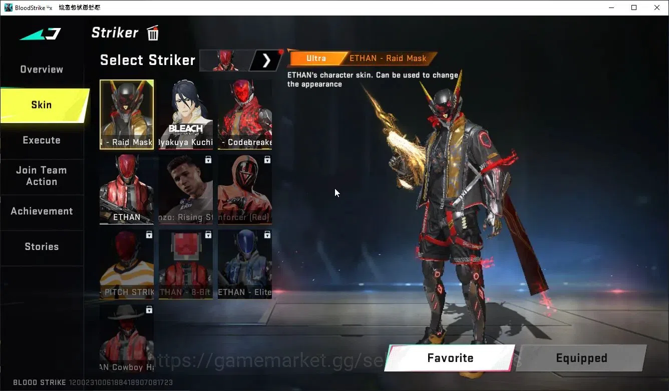 Blood Strike Accounts Collab Skin ASIA|ETERNAL Kraken,DeAgle+Collab Enzo,TR MCX,FN2K,Takemichi,7DS AK47Karl8,QBZ95+Many 13