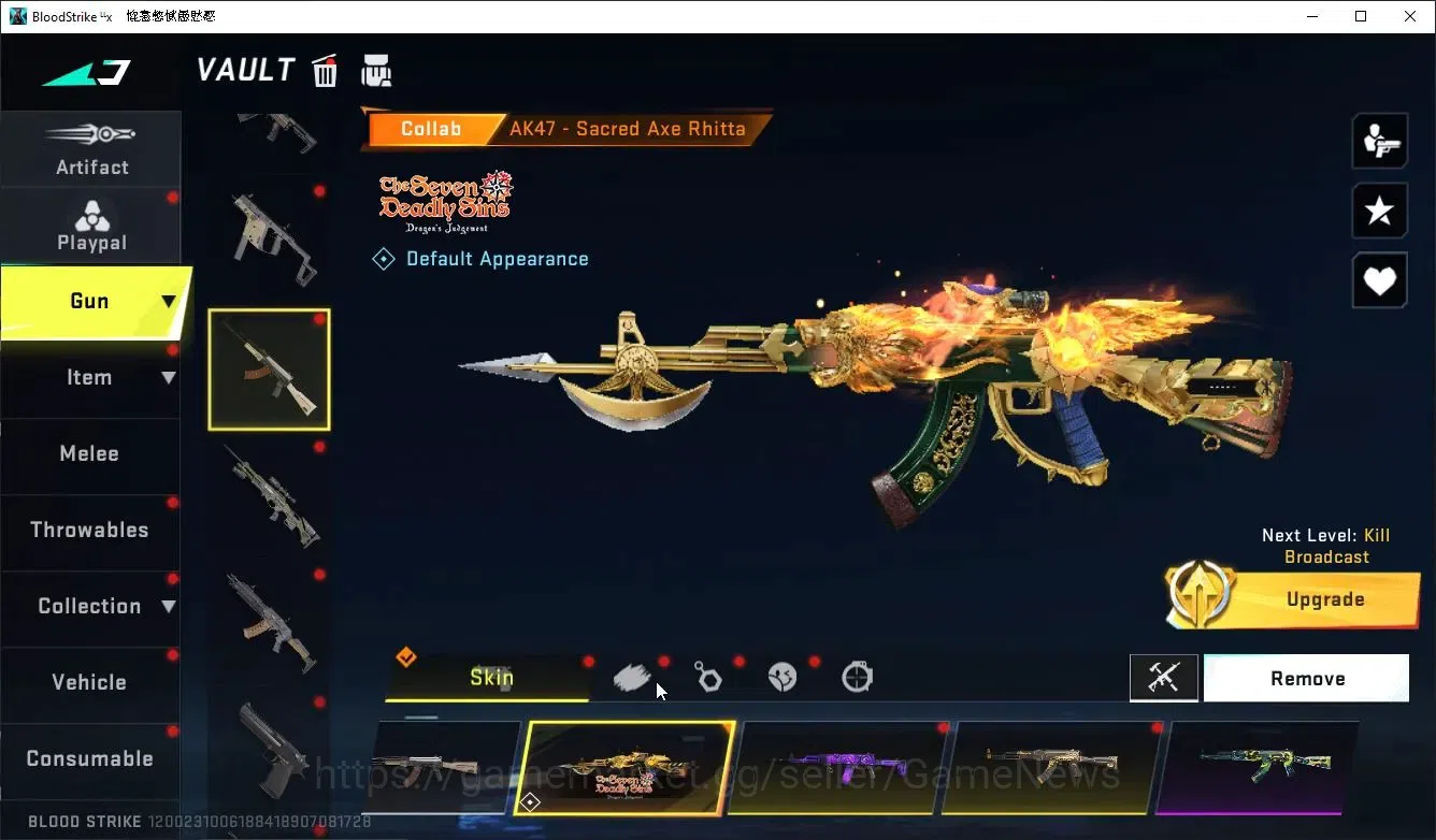 Blood Strike Accounts Collab Skin ASIA|ETERNAL Kraken,DeAgle+Collab Enzo,TR MCX,FN2K,Takemichi,7DS AK47Karl8,QBZ95+Many 18