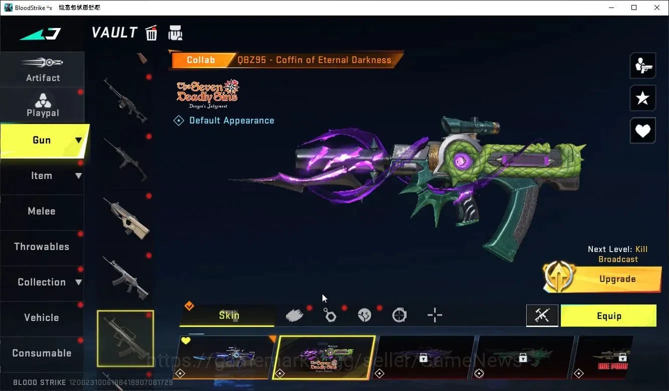 Blood Strike Accounts Collab Skin ASIA|ETERNAL Kraken,DeAgle+Collab Enzo,TR MCX,FN2K,Takemichi,7DS AK47Karl8,QBZ95+Many 20