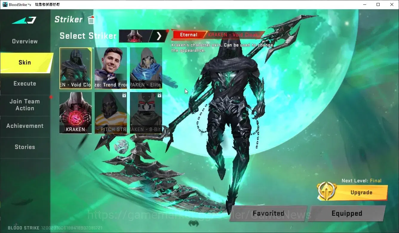 Blood Strike Accounts Collab Skin ASIA|ETERNAL Kraken,DeAgle+Collab Enzo,TR MCX,FN2K,Takemichi,7DS AK47Karl8,QBZ95+Many 3