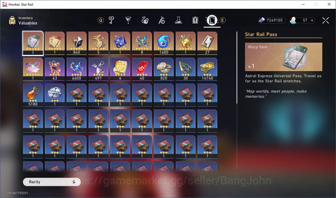 Honkai Star Rail Accounts [ASIA] TL 60 | 7 Limit | Sparxie | Yao Guang | Spa image 12