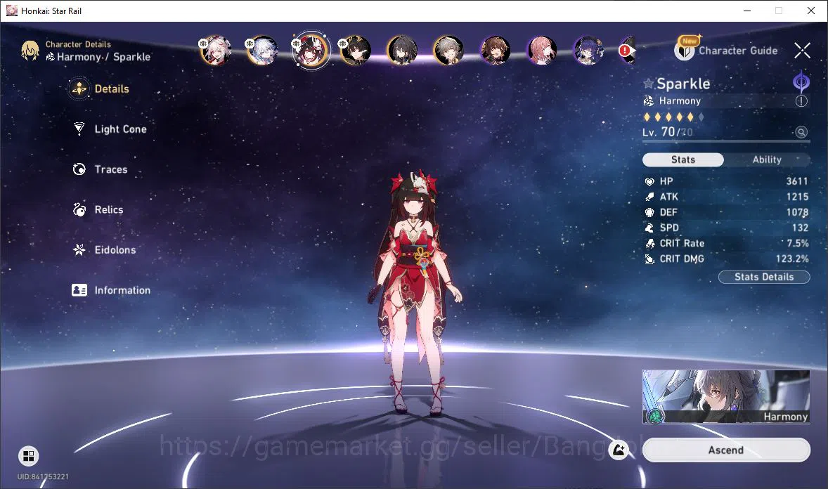 Honkai Star Rail Accounts [ASIA] TL 60 | 7 Limit | Sparxie | Yao Guang | Spa image 2