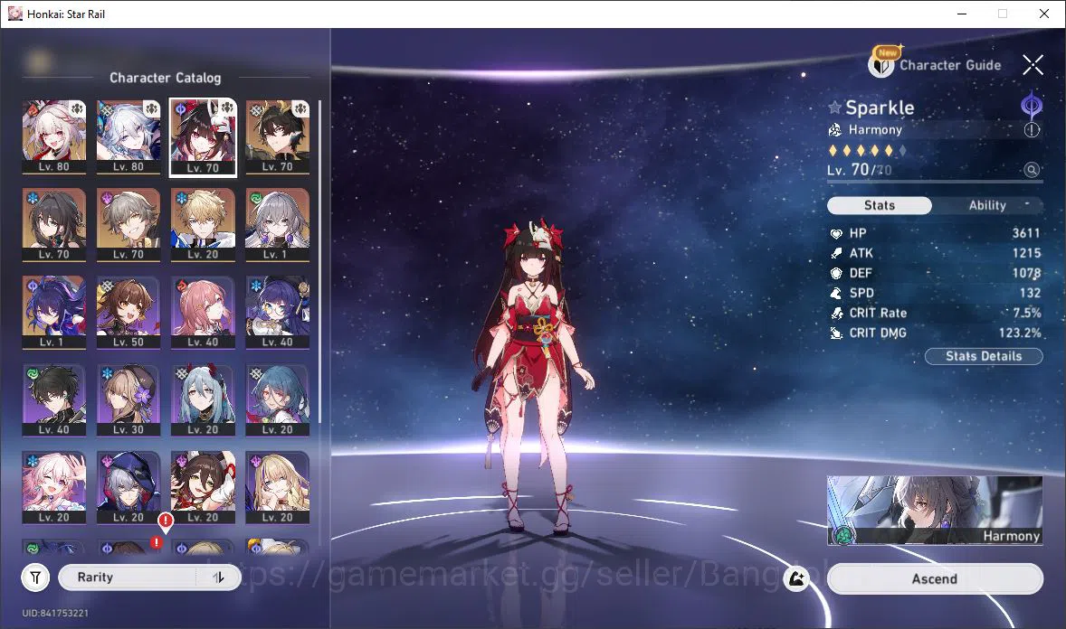 Honkai Star Rail Accounts [ASIA] TL 60 | 7 Limit | Sparxie | Yao Guang | Spa image 3