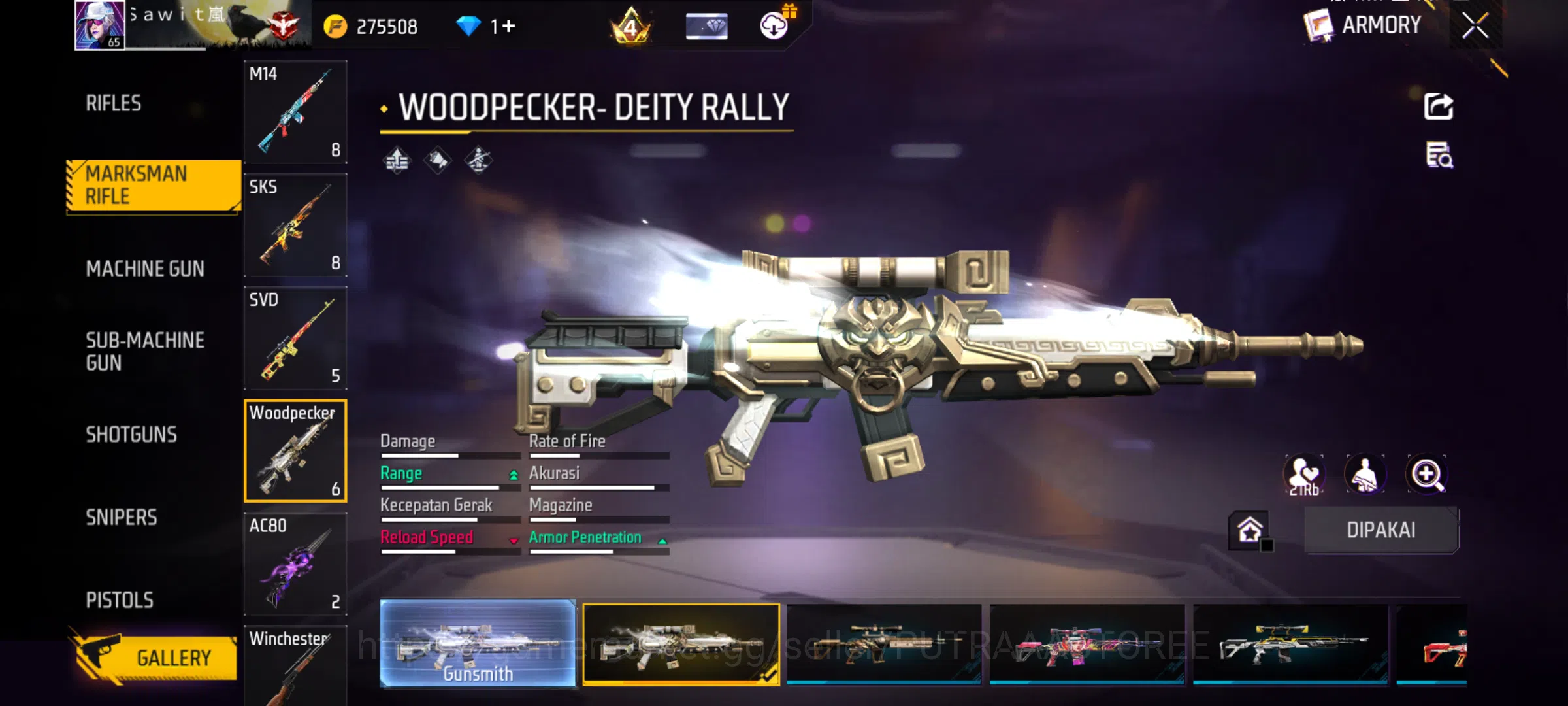 Free Fire Accounts FOR INDONESIA | SET BUDI 01 GAMING | SET WISANA | OUTFIT TOTAL 1422 | BUNDLE NARUTO | BUNDLE BTS | EVO 11