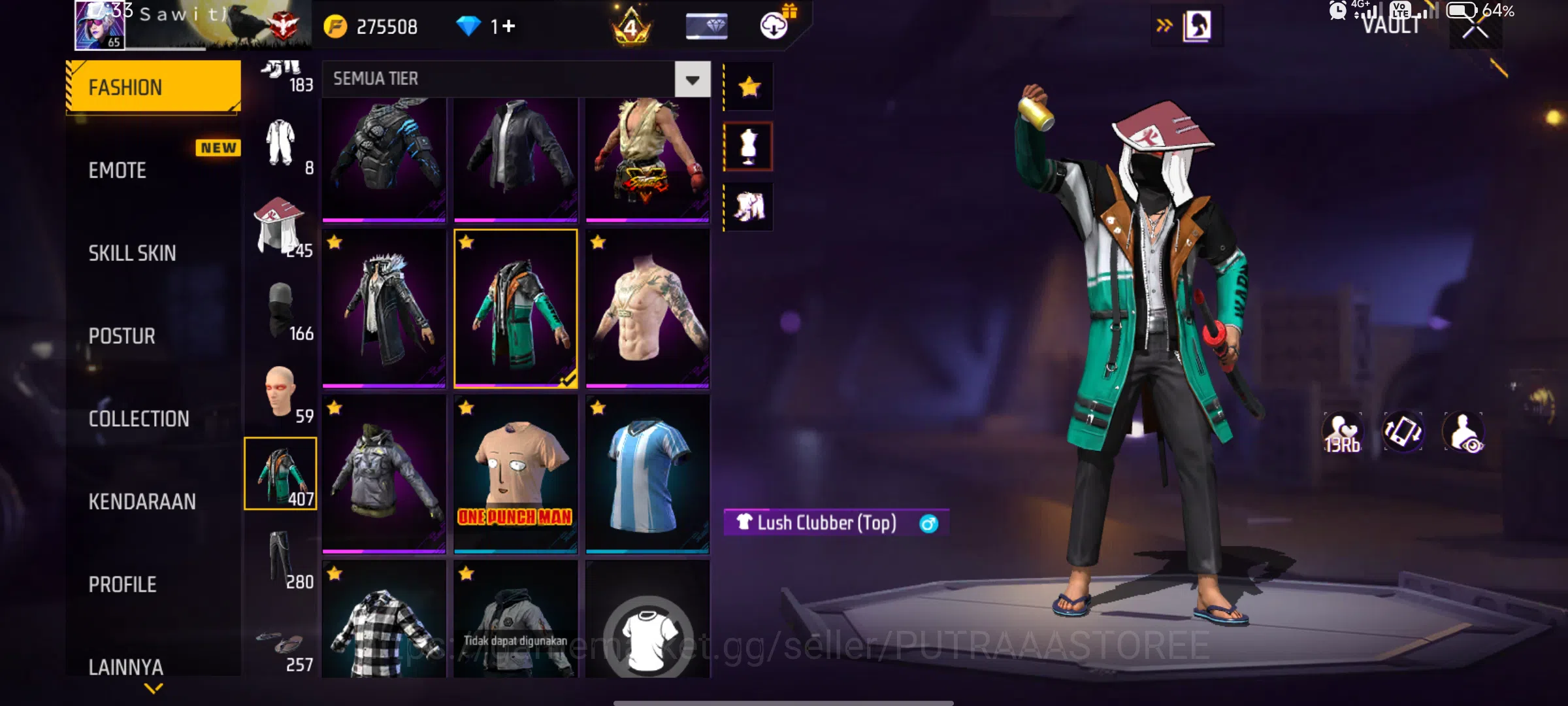 Free Fire Accounts FOR INDONESIA | SET BUDI 01 GAMING | SET WISANA | OUTFIT TOTAL 1422 | BUNDLE NARUTO | BUNDLE BTS | EVO 6