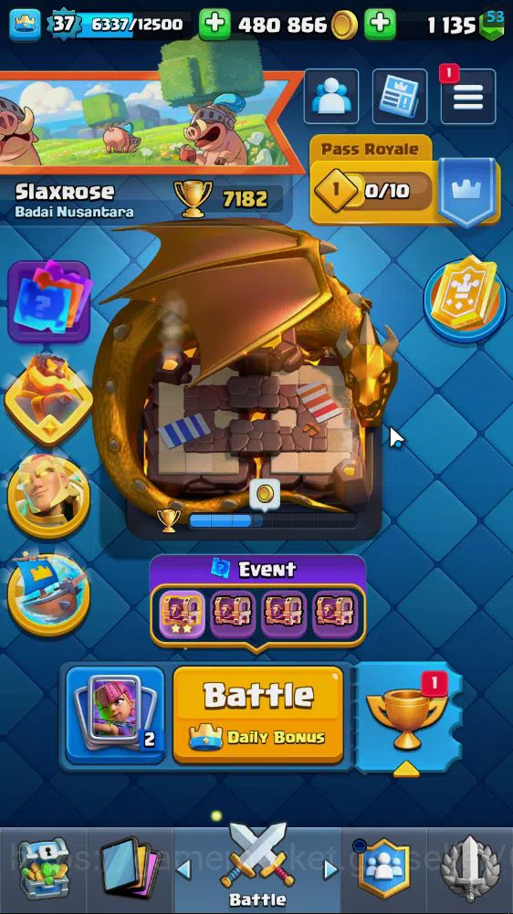 Clash Royale Accounts Lv 37|Trophy 7182|KTL 12|Limited Skin|Card 120| 8 image 1