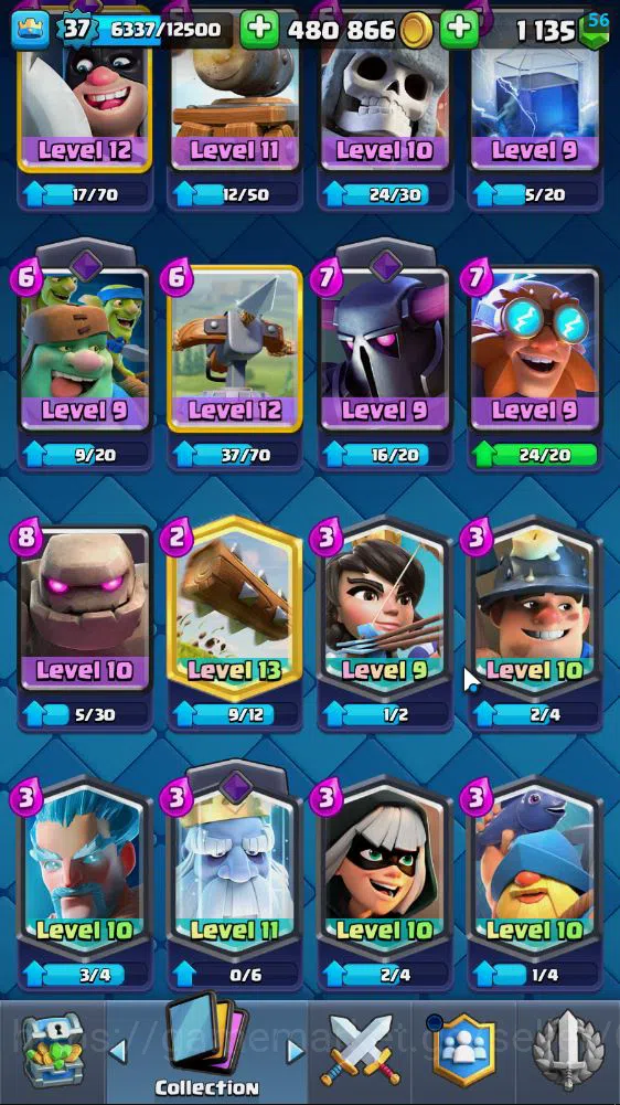 Clash Royale Accounts Lv 37|Trophy 7182|KTL 12|Limited Skin|Card 120| 8 image 11
