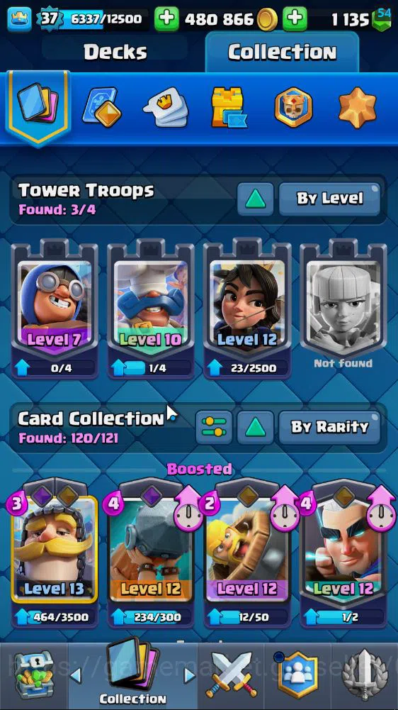 Clash Royale Accounts Lv 37|Trophy 7182|KTL 12|Limited Skin|Card 120| 8 image 4