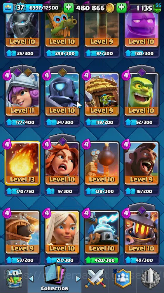 Clash Royale Accounts Lv 37|Trophy 7182|KTL 12|Limited Skin|Card 120| 8 image 8