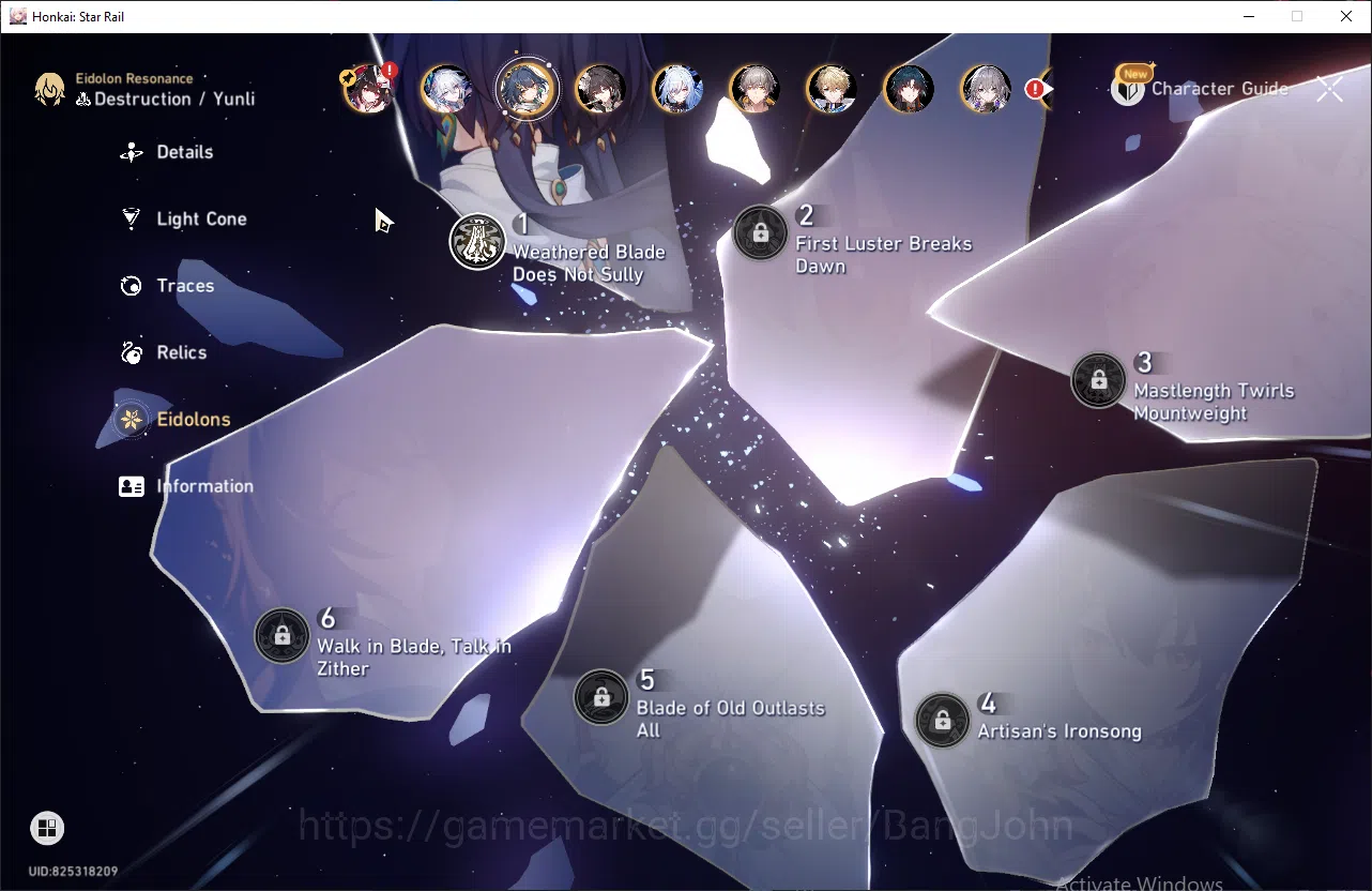 Honkai Star Rail Accounts ASIA | TL64 | 13 Lim | DanHeng PT, Sparkle, Sunday image 4