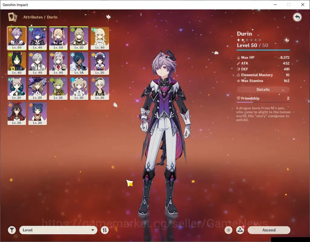 Genshin Impact Accounts ASIA | AR 29 | BD Unset | 1 Limited | Durin | Low  image 3