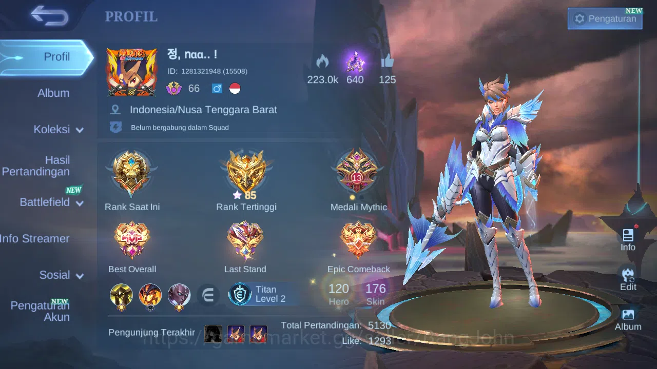 Hero 120 Skin 176 | Lightborn Tigreal | Dtamer Kimmy | Seiya Badang | Epic Bane, Zilong, YSS | Gaara ML1283B Mobile Legends: Bang Bang Others Hero 120 Skin 176 | Lightborn Tigreal | Dtamer Kim image 1