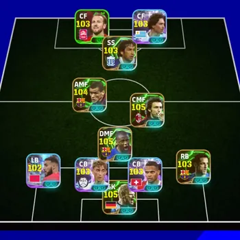 eFootball Accounts High-End Kolektif 3201 Yaya Toure x Pirlo x Rivaldo x o khan x belleti x Dean huijsen x 5 manager booster