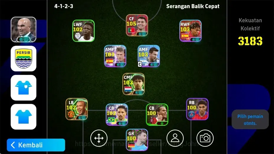 eFootball Accounts Legends & Iconic Players Mobile|PW 3183|Dani Olmo ShowT,Gabriel Batistuta Epic,Desire Doue 1