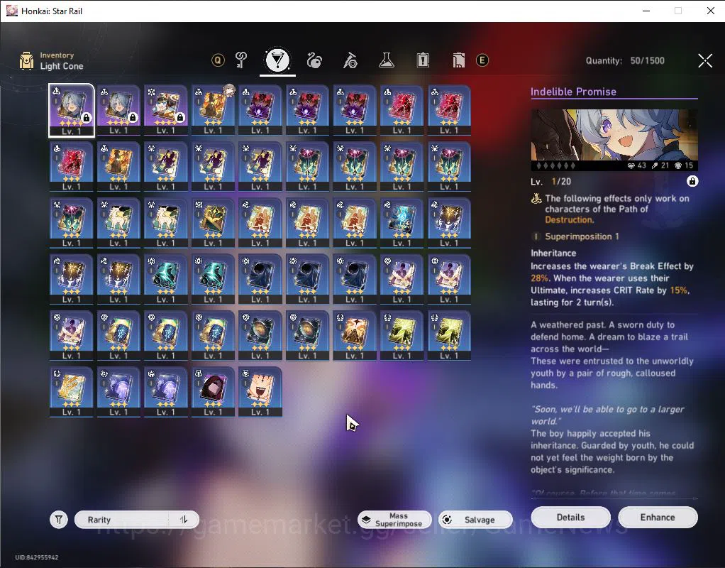 Honkai Star Rail Accounts ASIA|TL 3|Selector B5 ON+1 Golden Companion Spirit image 8