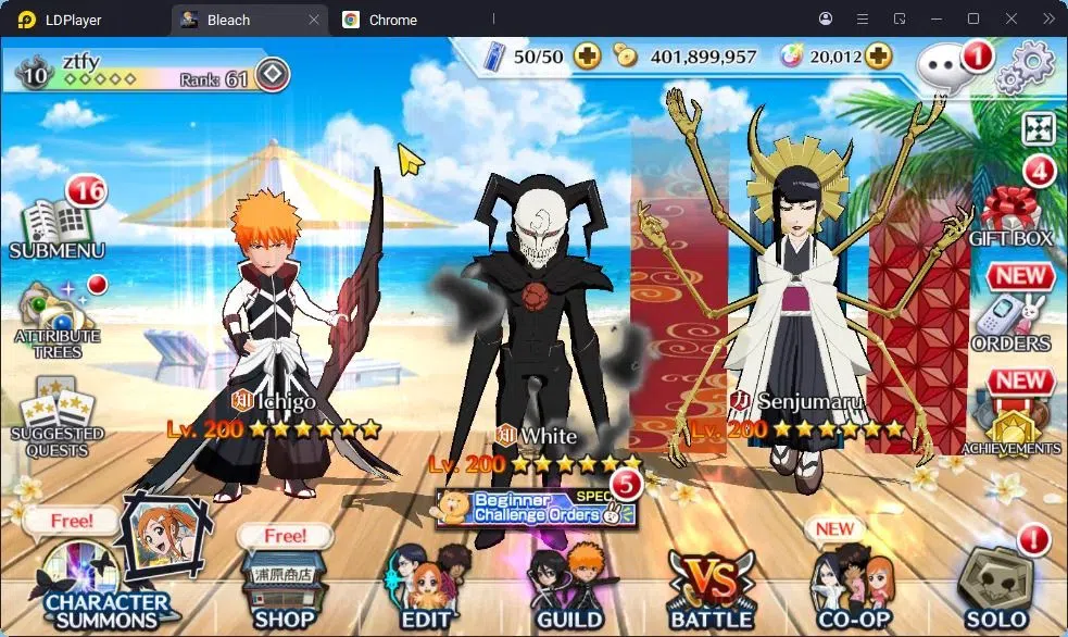 Bleach: Brave Souls Accounts Starter GLOBAL |20K ORB+freshStory|Ichigo DreamTeam,Ichigo 7th,Senjumaru TYBW,White 8th,Rangiku 1