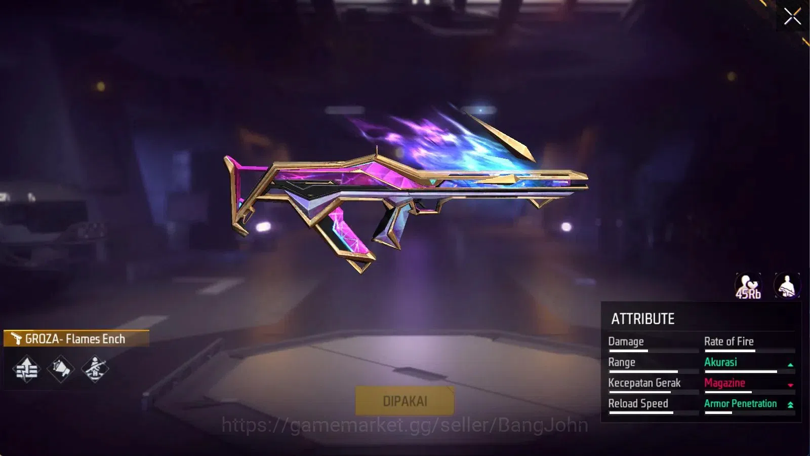Free Fire Accounts Indonesia | M1887 Mamba Gnaw | Vault 284 | Bundle  image 2