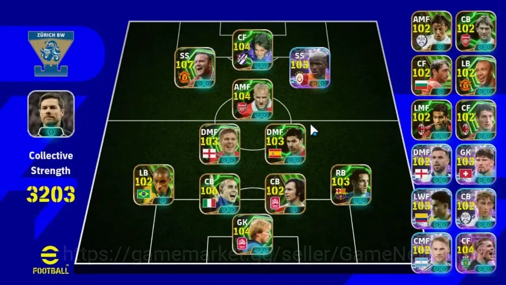eFootball Accounts Legends & Iconic Players Android|32 Epic W Rooney,Fabio Cannavaro,Gabriel Batitusta,Dennis 1