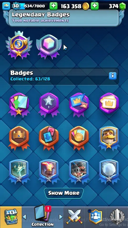 Clash Royale Accounts Lv 30|Trophy 6164|KTL 11|Total Card 107|2 Hero 4 E image 10