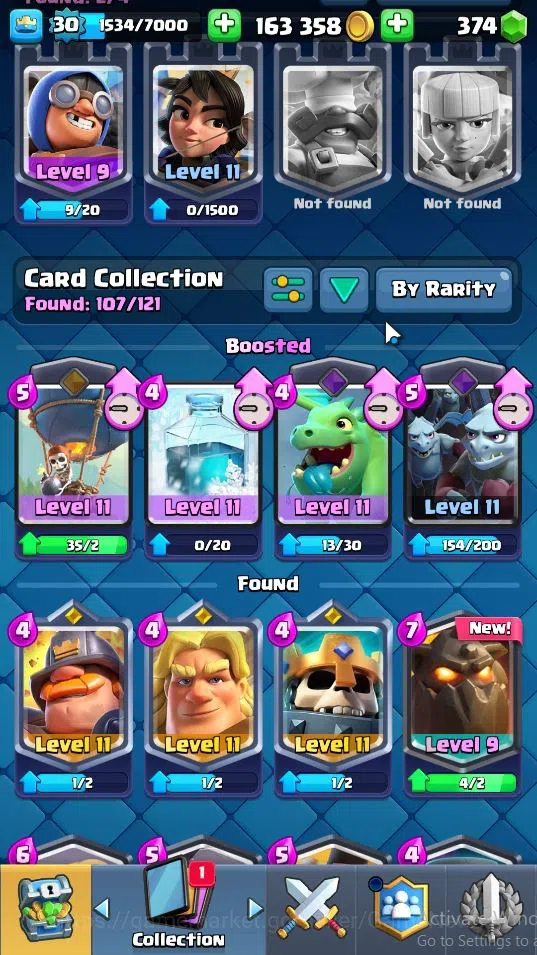 Clash Royale Accounts Lv 30|Trophy 6164|KTL 11|Total Card 107|2 Hero 4 E image 13