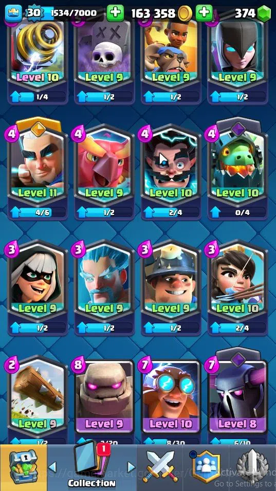 Clash Royale Accounts Lv 30|Trophy 6164|KTL 11|Total Card 107|2 Hero 4 E image 14