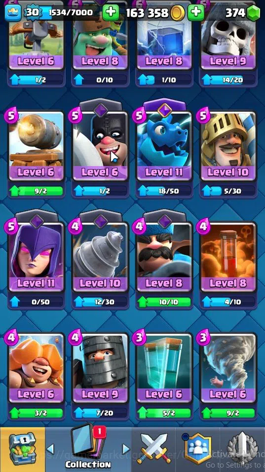 Clash Royale Accounts Lv 30|Trophy 6164|KTL 11|Total Card 107|2 Hero 4 E image 15