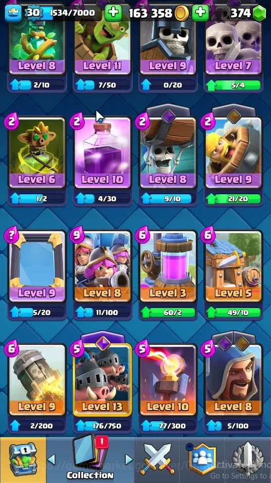Clash Royale Accounts Lv 30|Trophy 6164|KTL 11|Total Card 107|2 Hero 4 E image 16