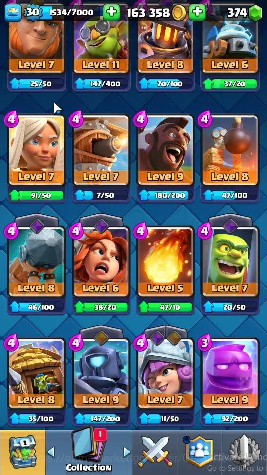 Clash Royale Accounts Lv 30|Trophy 6164|KTL 11|Total Card 107|2 Hero 4 E image 17