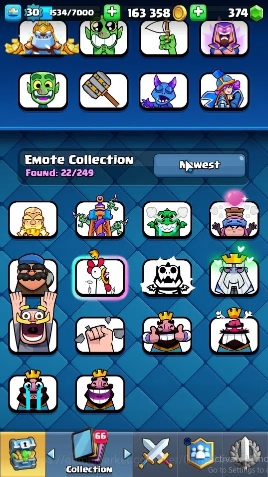 Clash Royale Accounts Lv 30|Trophy 6164|KTL 11|Total Card 107|2 Hero 4 E image 8