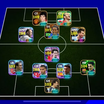 eFootball Accounts Legends & Iconic Players 12 MANAGER BOOSTER | COLECTIVE 3258+,BIGTIME RONALDINHO x BIGTIME LIONEL MESSI x