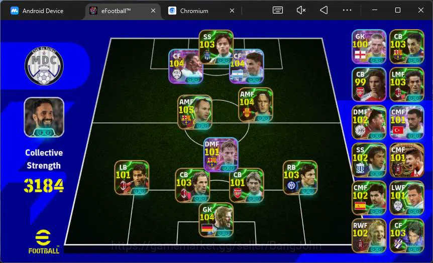 eFootball Accounts Power 3184|Andreas Iniesta epic,Francesco Totti ep image 10
