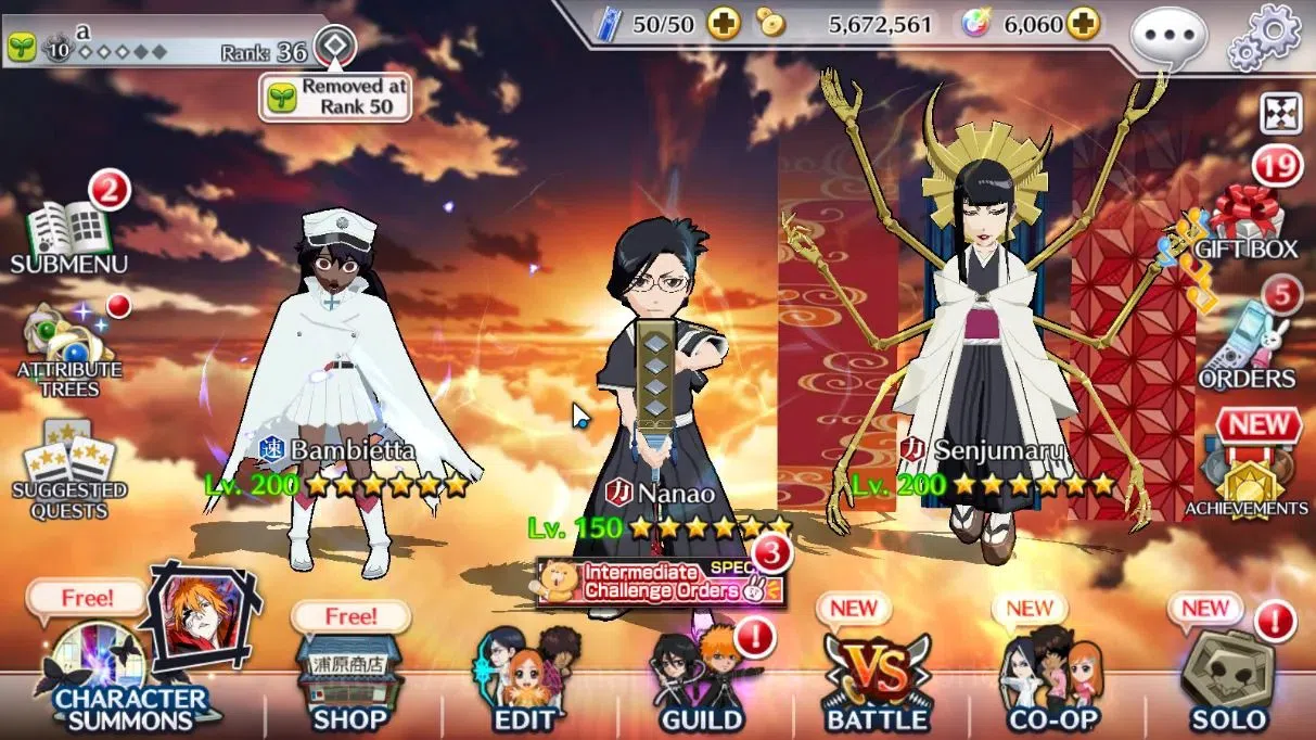 Bleach: Brave Souls Accounts Starter Global|45K BP+6K Orb|Fresh All Story|Ichigo DT,TYBW25(Nanao,Senjumaru),Bambietta 1