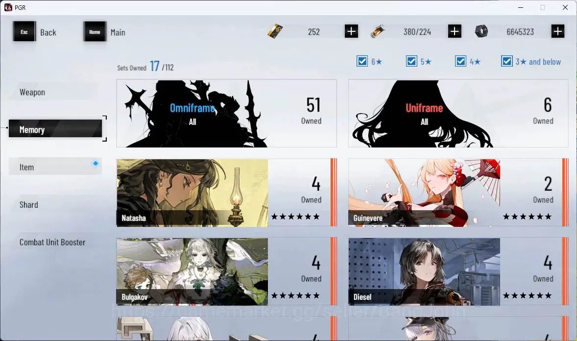 Punishing: Gray Raven Accounts ASIA | Lv77|Ready Gatcha BlueC 10,1+YC 440+BC 252 image 13