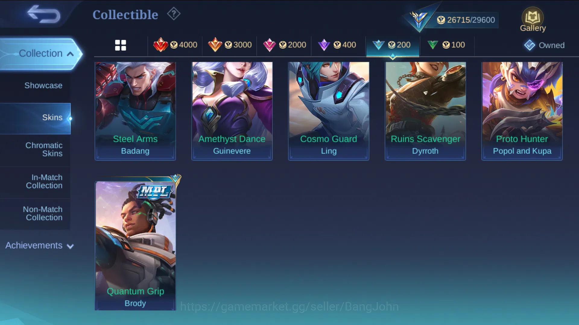 Mobile Legends: Bang Bang Accounts Others hero 93 | skin  | emblem all max | luckybox alice, m7 granger, kof karina, epic 10
