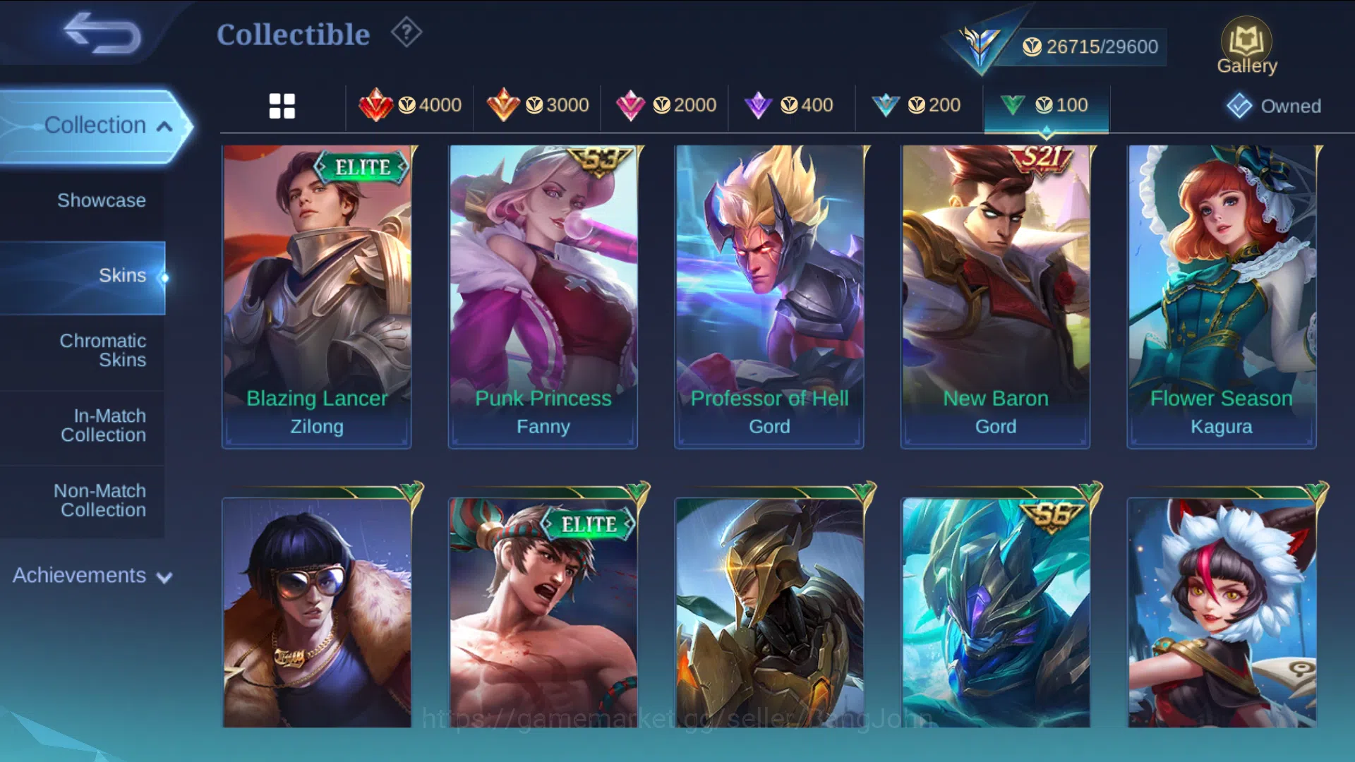 Mobile Legends: Bang Bang Accounts Others hero 93 | skin  | emblem all max | luckybox alice, m7 granger, kof karina, epic 12