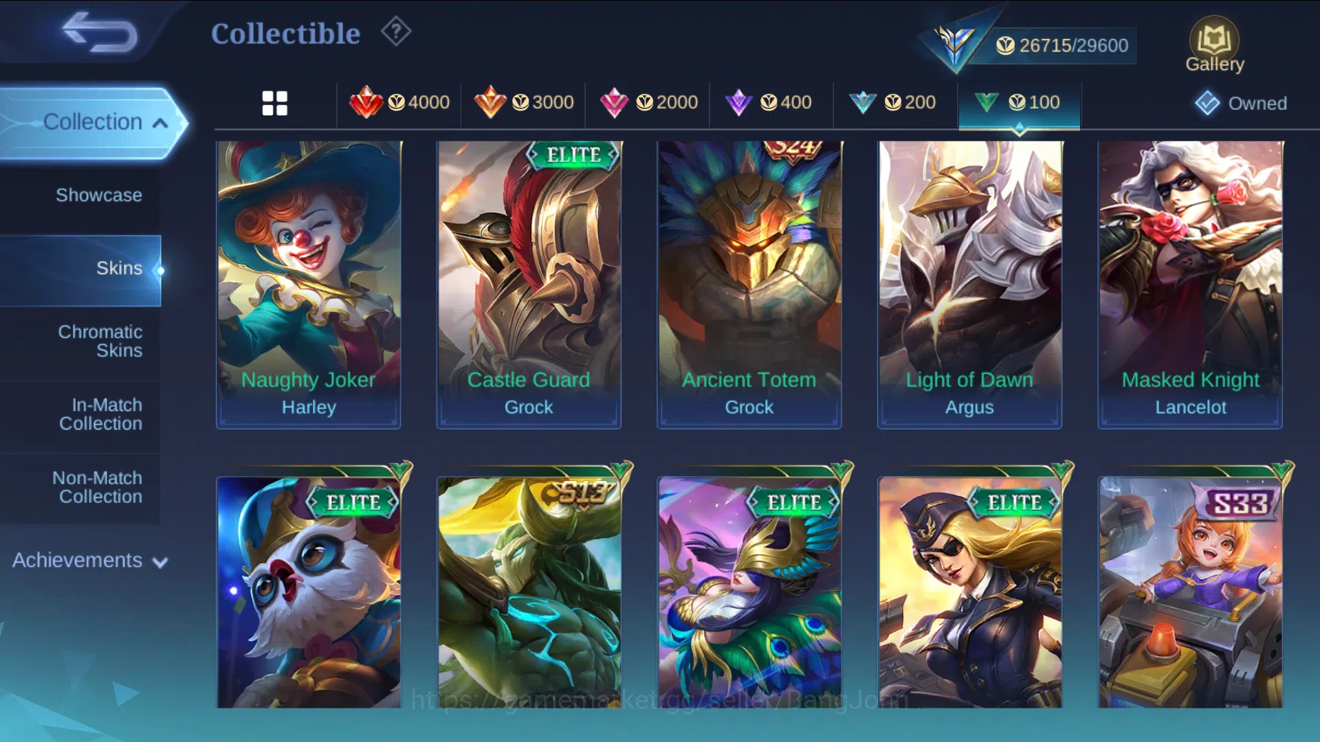 Mobile Legends: Bang Bang Accounts Others hero 93 | skin  | emblem all max | luckybox alice, m7 granger, kof karina, epic 14