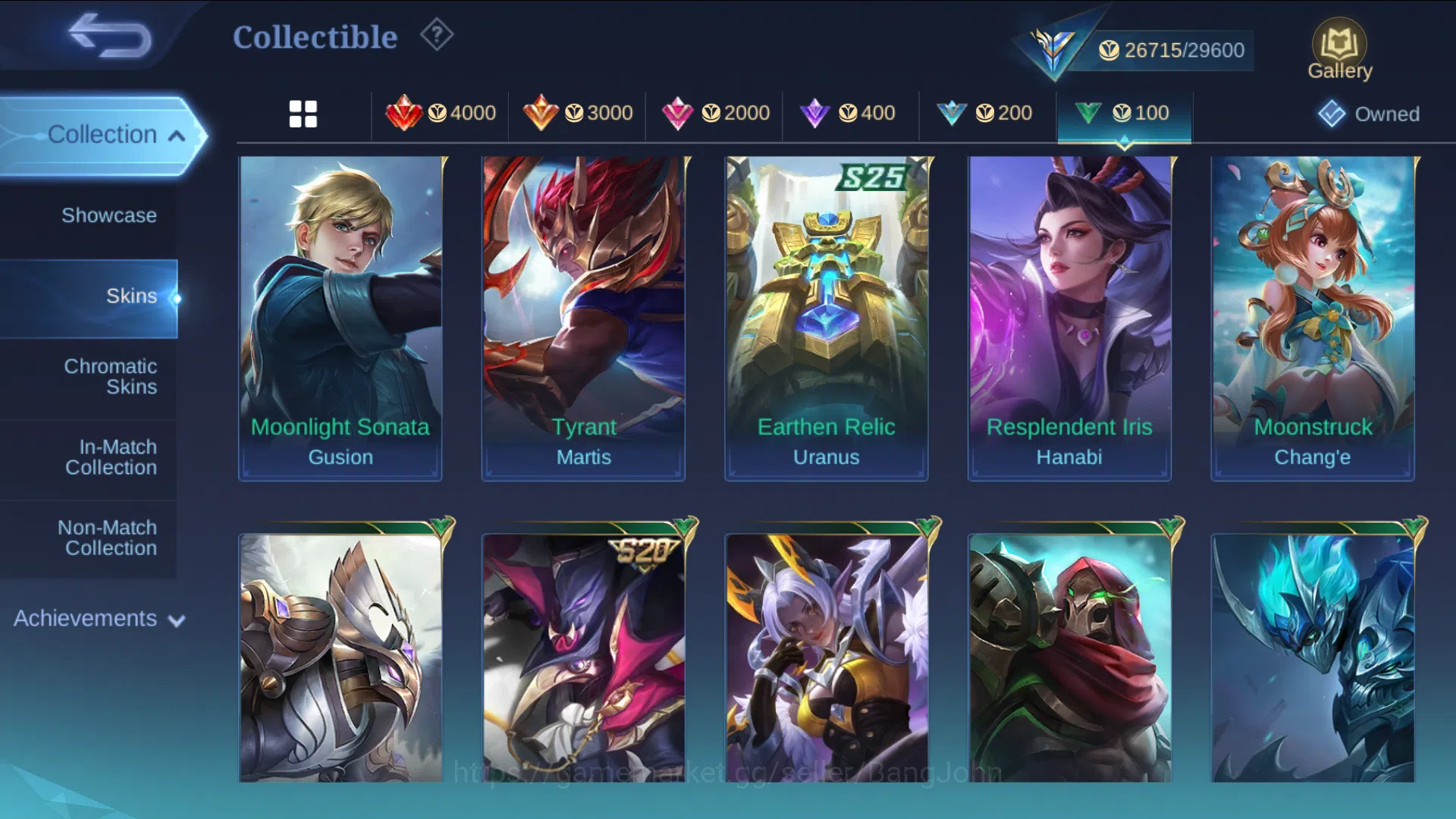 Mobile Legends: Bang Bang Accounts Others hero 93 | skin  | emblem all max | luckybox alice, m7 granger, kof karina, epic 15