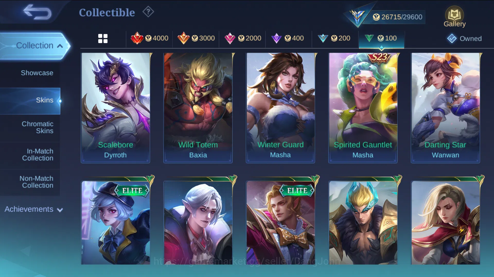 Mobile Legends: Bang Bang Accounts Others hero 93 | skin  | emblem all max | luckybox alice, m7 granger, kof karina, epic 17