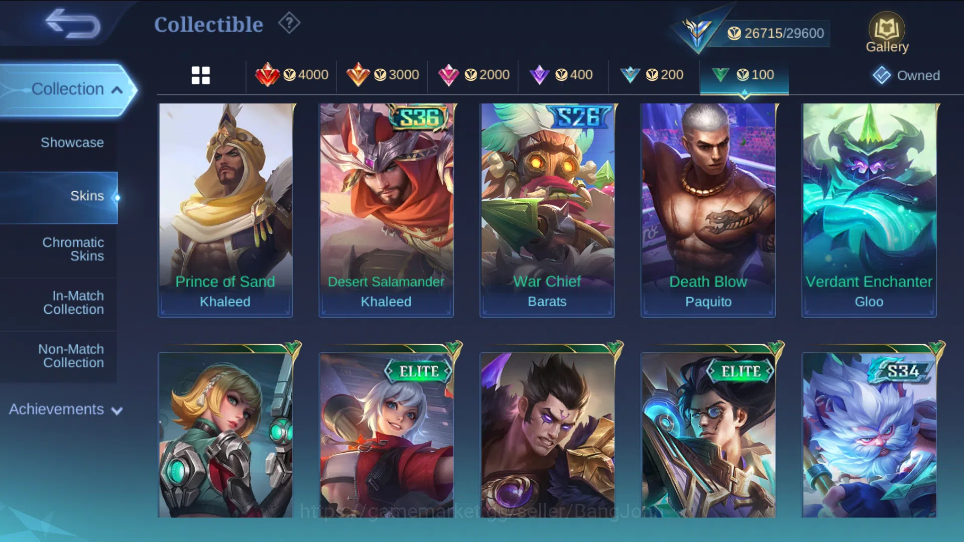 Mobile Legends: Bang Bang Accounts Others hero 93 | skin  | emblem all max | luckybox alice, m7 granger, kof karina, epic 18