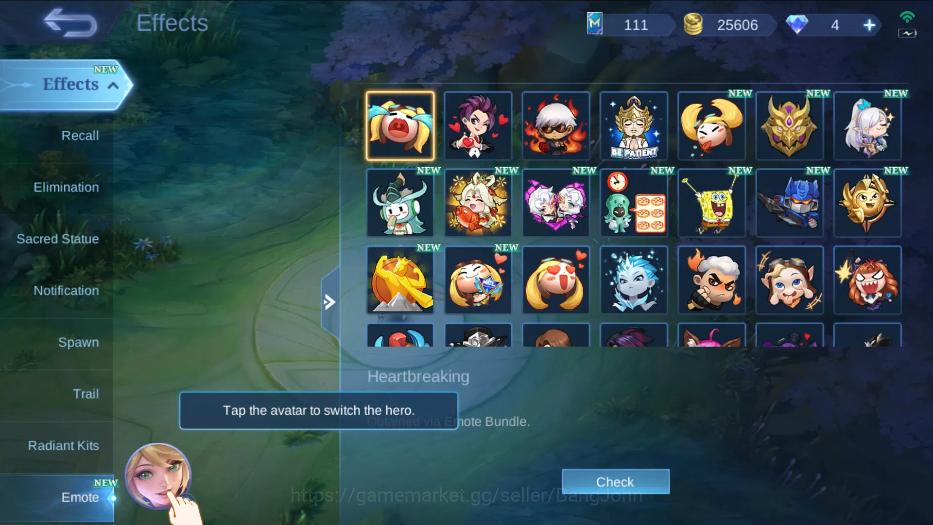 Mobile Legends: Bang Bang Accounts Others hero 93 | skin  | emblem all max | luckybox alice, m7 granger, kof karina, epic 4