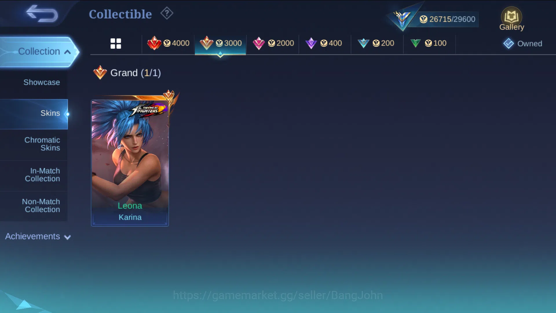 Mobile Legends: Bang Bang Accounts Others hero 93 | skin  | emblem all max | luckybox alice, m7 granger, kof karina, epic 5