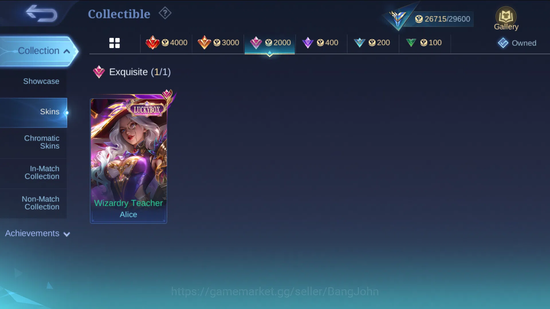Mobile Legends: Bang Bang Accounts Others hero 93 | skin  | emblem all max | luckybox alice, m7 granger, kof karina, epic 6