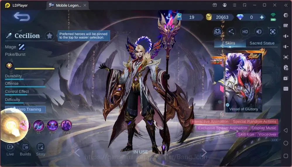 Mobile Legends: Bang Bang Accounts Global |Hero 123|Skin 192|Expert|Soul Vessels Ceci image 9