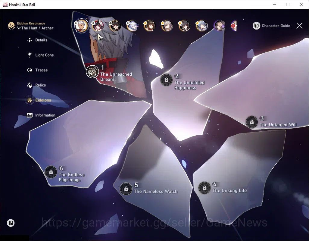 Honkai Star Rail Accounts Mid Game Asia|TL 65|7 Limited|[Yao Guang,Fugue,Sunday]+Sign,Sparkle,Ruan Mei,Archer E1,Etc|1,5K 4