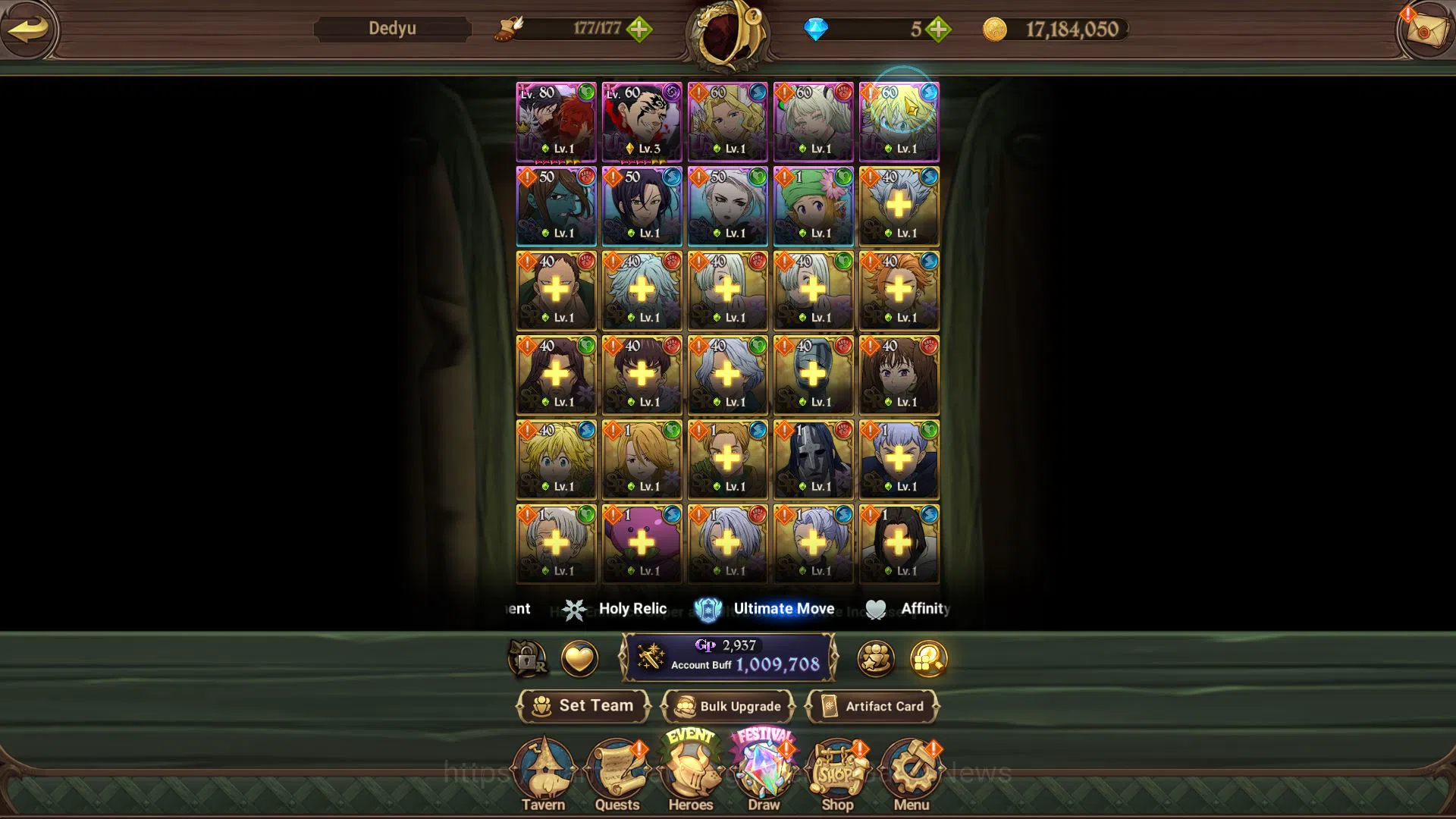 The Seven Deadly Sins: Grand Cross Accounts Global|1 M CC|Starter Ch4|5 UR| Meresca, Oppressor image 5